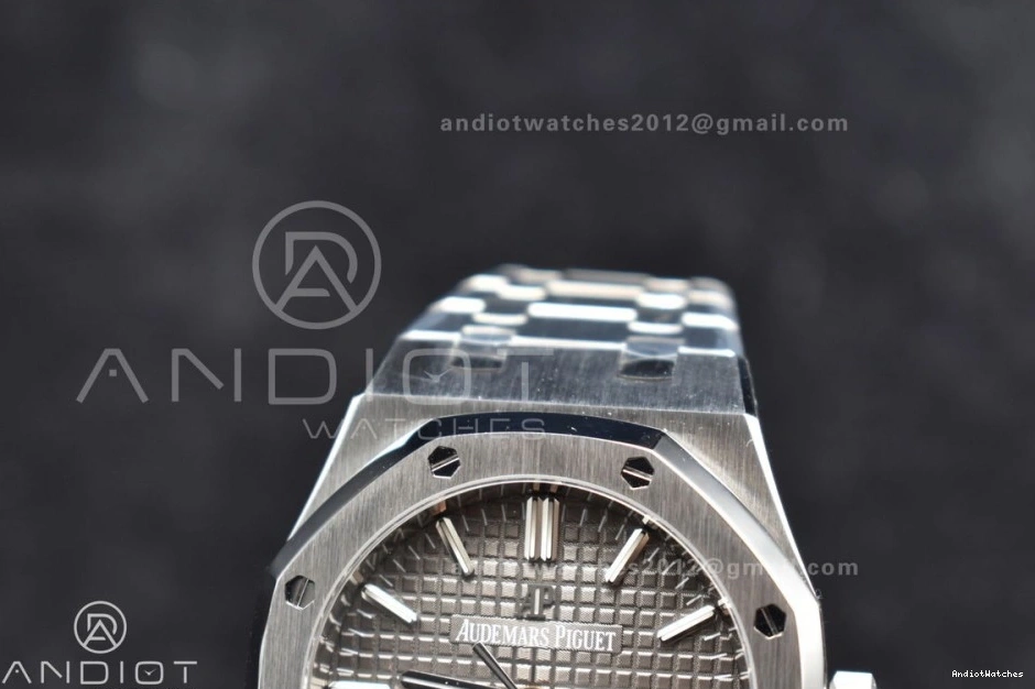 Royal Oak Gray Edition 1030 on 37mm Super SS Textured SS Bracelet Best SA3120 1:1 ZF Clone Dial 15450 MultiPurpose 0524